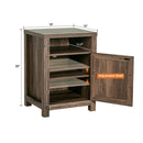 18" Solid Wood Farmhouse Nightstand for Bedroom in Brown or Grey or White