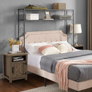 18" Solid Wood Farmhouse Nightstand for Bedroom in Brown or Grey or White by ParrotUncle