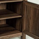 18" Solid Wood Farmhouse Nightstand for Bedroom in Brown or Grey or White by ParrotUncle