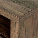 18" Solid Wood Farmhouse Nightstand for Bedroom in Brown or Grey or White by ParrotUncle