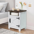 18" Solid Wood Farmhouse Nightstand for Bedroom in Brown or Grey or White