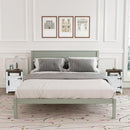 18" Solid Wood Farmhouse Nightstand for Bedroom in Brown or Grey or White