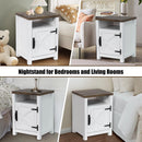 18" Solid Wood Farmhouse Nightstand for Bedroom in Brown or Grey or White