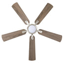 52" Tata Nagar Industrial Brush Nickel Downrod Mount Reversible Ceiling Fan with Lighting and Remote Control