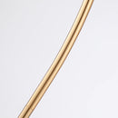 1-Light Golden Floor Lamp with Crystal Shade