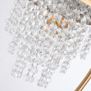 1-Light Golden Modern Table Lamp with Crystal Shade