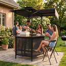 Grill Gazebo with Shelves, Hooks & Double Roof Canopy by LJGDeals