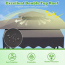 Grill Gazebo with Shelves, Hooks & Double Roof Canopy by LJGDeals