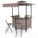 Grill Gazebo with Shelves, Hooks & Double Roof Canopy by LJGDeals