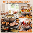 BBQ Grill with Fondue Pot Set for 8 People by LJGDeals