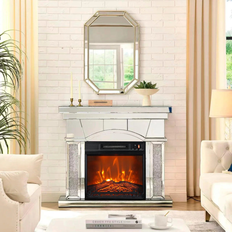 18" Modern Black Insert Electric Fireplace, photo 4 of 6