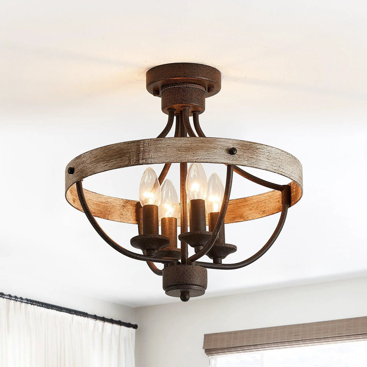4-Light Industrial Ceiling Light, photo 4 of 10