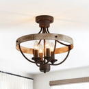 4-Light Industrial Ceiling Light by Parrot Uncle