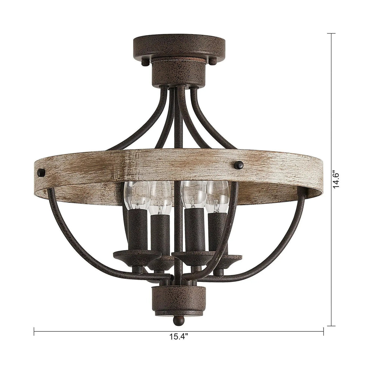4-Light Industrial Ceiling Light, photo 10 of 10