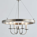 4-Light Iron Modern Island Pendant Lighting with Acrylic Lens