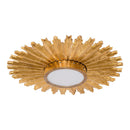 Golden Sunburst Flush Mount LED Lighting
