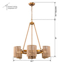 6-Light Farmhouse Bedroom Island Pendant Lighting