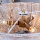 Farmhouse 3-Light Rattan Island Pendant Lighting in Bowl Shape