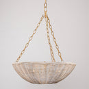 Farmhouse 3-Light Rattan Island Pendant Lighting in Bowl Shape