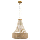 4-Light Golden Farmhouse Dry Rated Chandelier