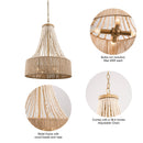 4-Light Golden Farmhouse Dry Rated Chandelier