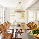 Farmhouse 6-Light Antique Golden Flush Mount Lighting