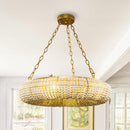 Farmhouse 6-Light Antique Golden Flush Mount Lighting
