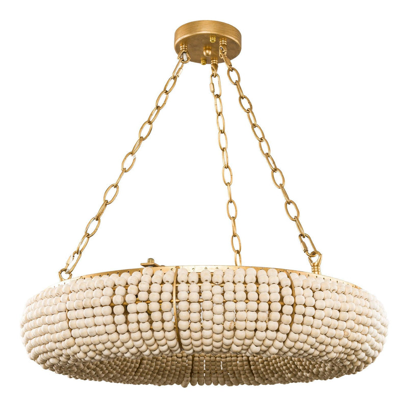 Farmhouse 6-Light Antique Golden Flush Mount Lighting