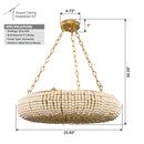 Farmhouse 6-Light Antique Golden Flush Mount Lighting