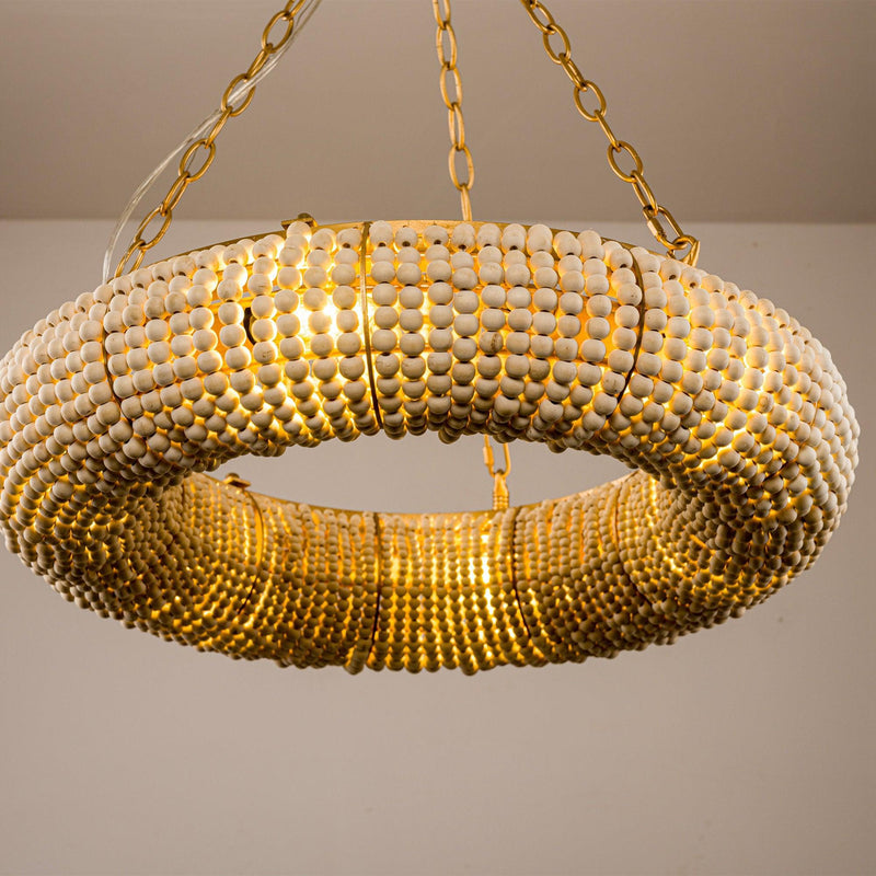 Farmhouse 6-Light Antique Golden Flush Mount Lighting