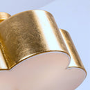 Golden Modern Semi Flush 3-Light Ceiling Lighting