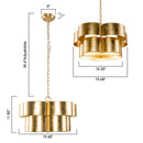 Golden 5-Light Iron Dry Rated Island Pendant Lighting