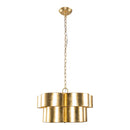 Golden 5-Light Iron Dry Rated Island Pendant Lighting