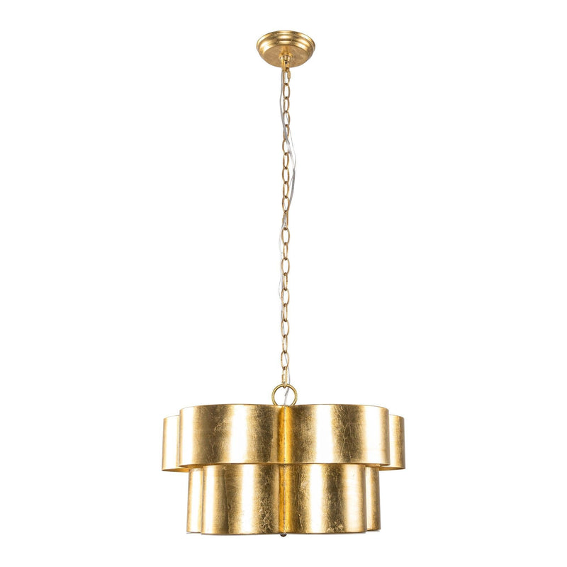 Golden 5-Light Iron Dry Rated Island Pendant Lighting