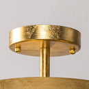 3-Light Golden Semi Flush Mount Lighting