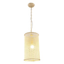 1-Light Wooden Beads Farmhouse Beige Dry Rated Island Pendant Lighting