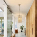 1-Light Wooden Beads Farmhouse Beige Dry Rated Island Pendant Lighting