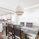 Rustic 3-Light White Dry Rated Farmhouse Island Pendant Hanging Light