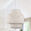 Rustic 3-Light White Dry Rated Farmhouse Island Pendant Hanging Light