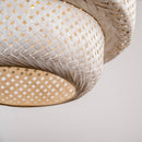 Rustic 3-Light White Dry Rated Farmhouse Island Pendant Hanging Light