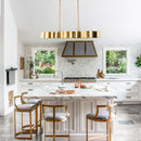 5-Light Golden Modern Dry Rated Island Pendant Lighitng