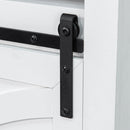 68" Farmhouse TV Stand with Double Sliding Barn Doors for Living Room