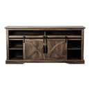 68" Farmhouse TV Stand with 23" Insert Opening Electric Fireplace
