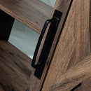 68" Farmhouse TV Stand with Double Sliding Barn Doors for Living Room