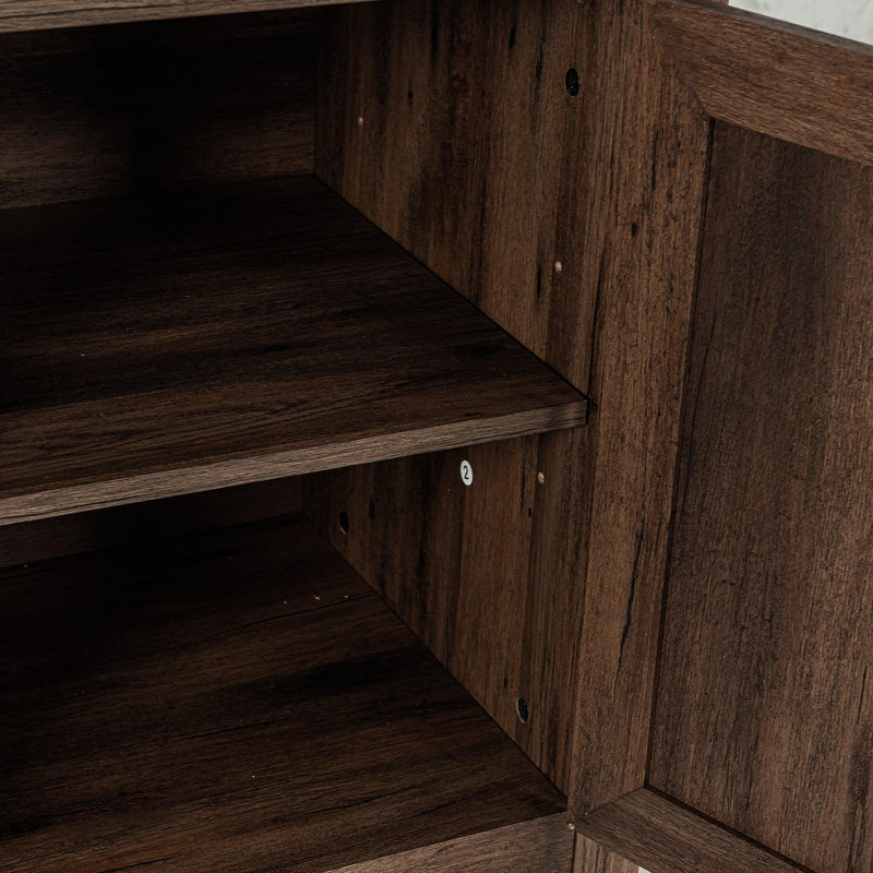 Farmhouse TV Stand for 58 Inch TV Storage Cabinet for Living Room