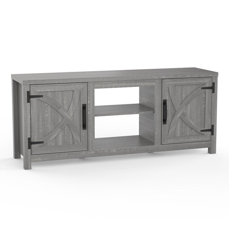 Farmhouse TV Stand for 58 Inch TV Storage Cabinet for Living Room