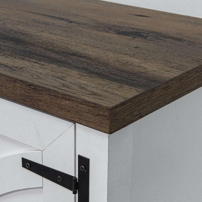Farmhouse TV Stand for 58 Inch TV Storage Cabinet for Living Room