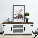 Farmhouse TV Stand for 58 Inch TV Storage Cabinet for Living Room