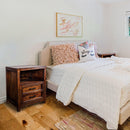 Modern Assembled Brown 2-Drawer Cabinet Night Stand