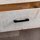 Classic Modern 1-Drawer Solid Wood White Nightstand Side Table